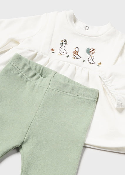 Goose Legging Set- White