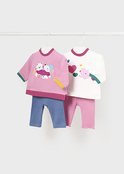 Bubblegum Legging Set- Hearts