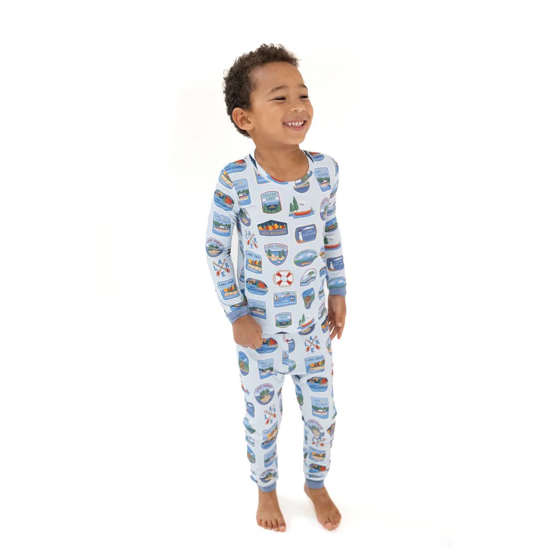 Lake Stickers- Long Sleeve Loungewear Set