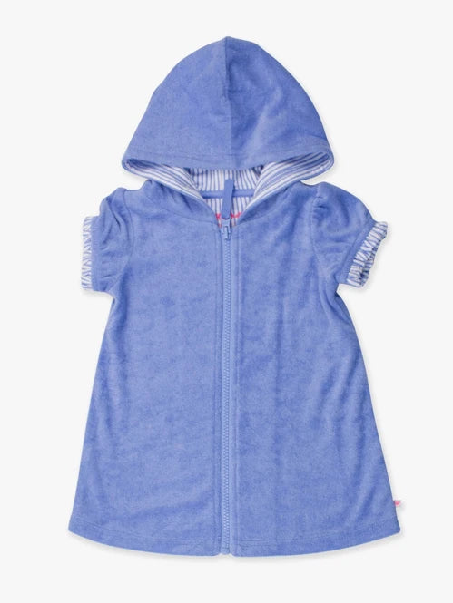 Terry Full-Zip Cover Up- Periwinkle
