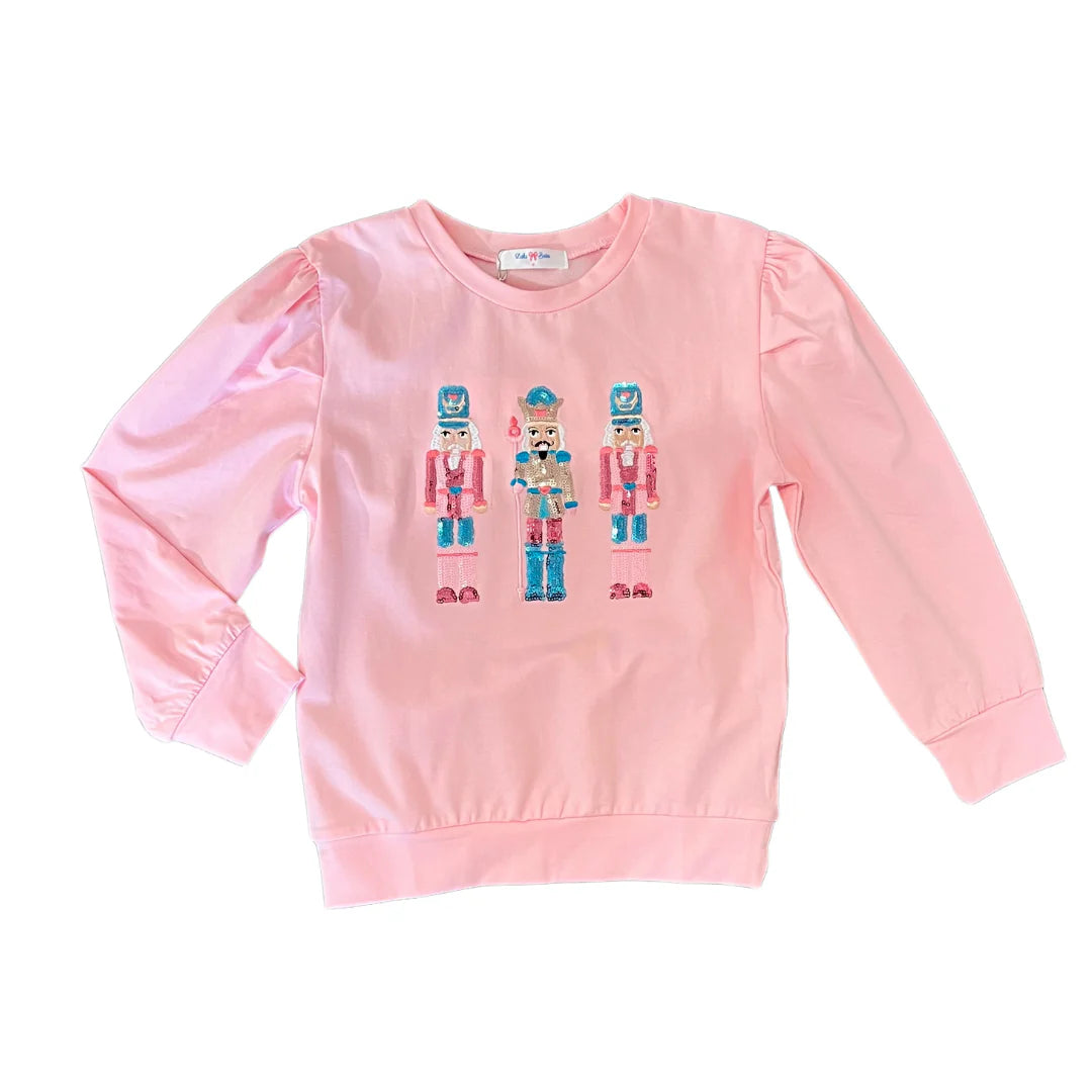 Sequin Nutcracker Puff Longsleeve Shirt