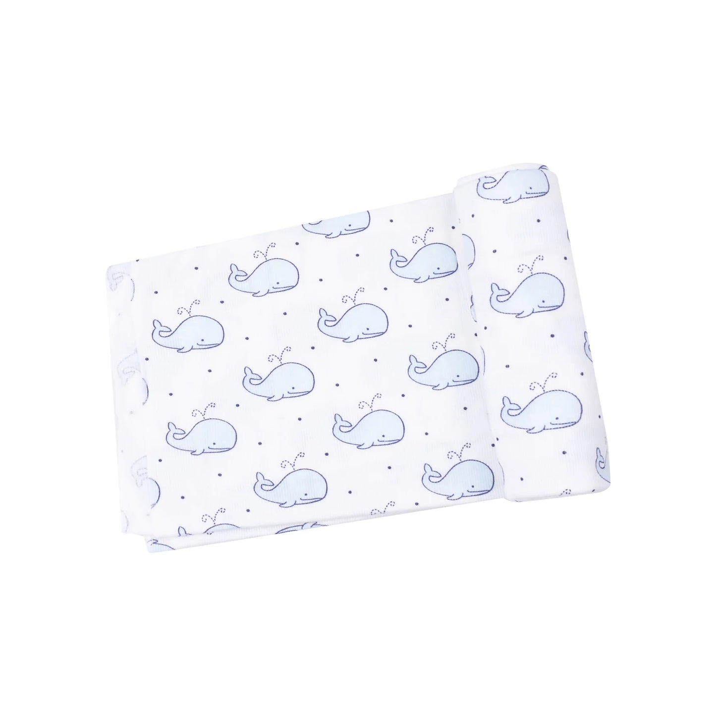 Swaddle Blanket - Bubbly Whale Blue - 45X45