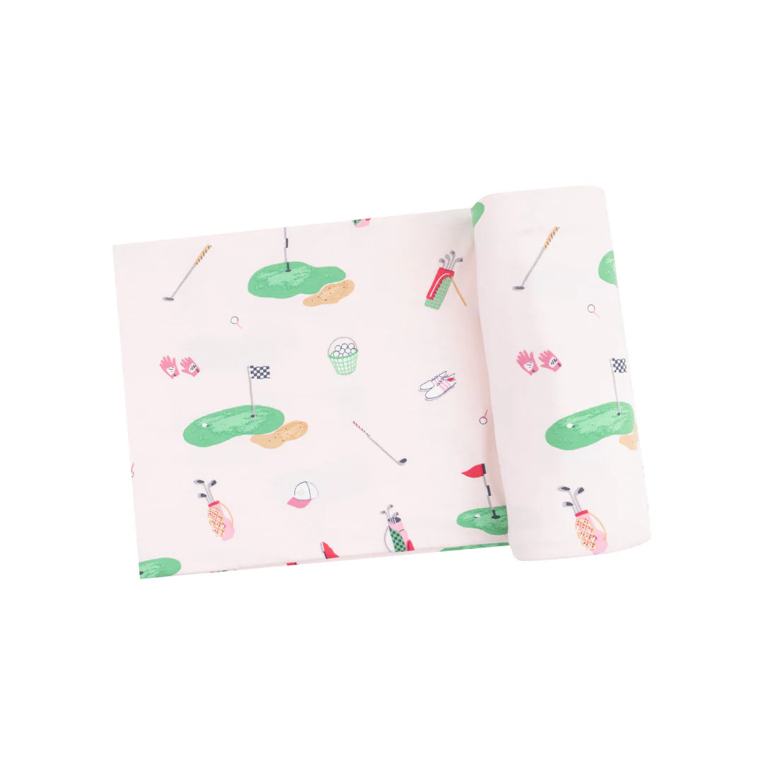 Swaddle Blanket - Golf Things Pink - 45X45