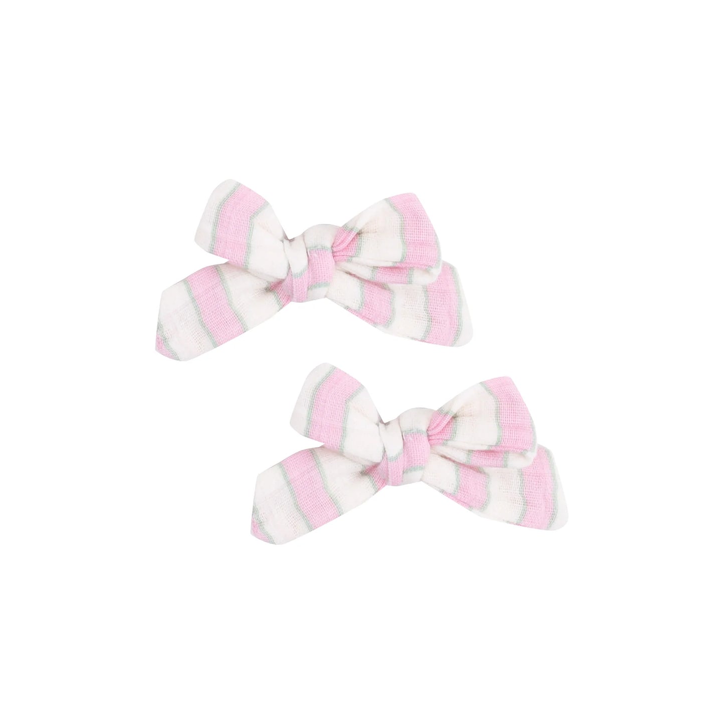 2 Pack Hair Bow with Clip - Candy Stripe