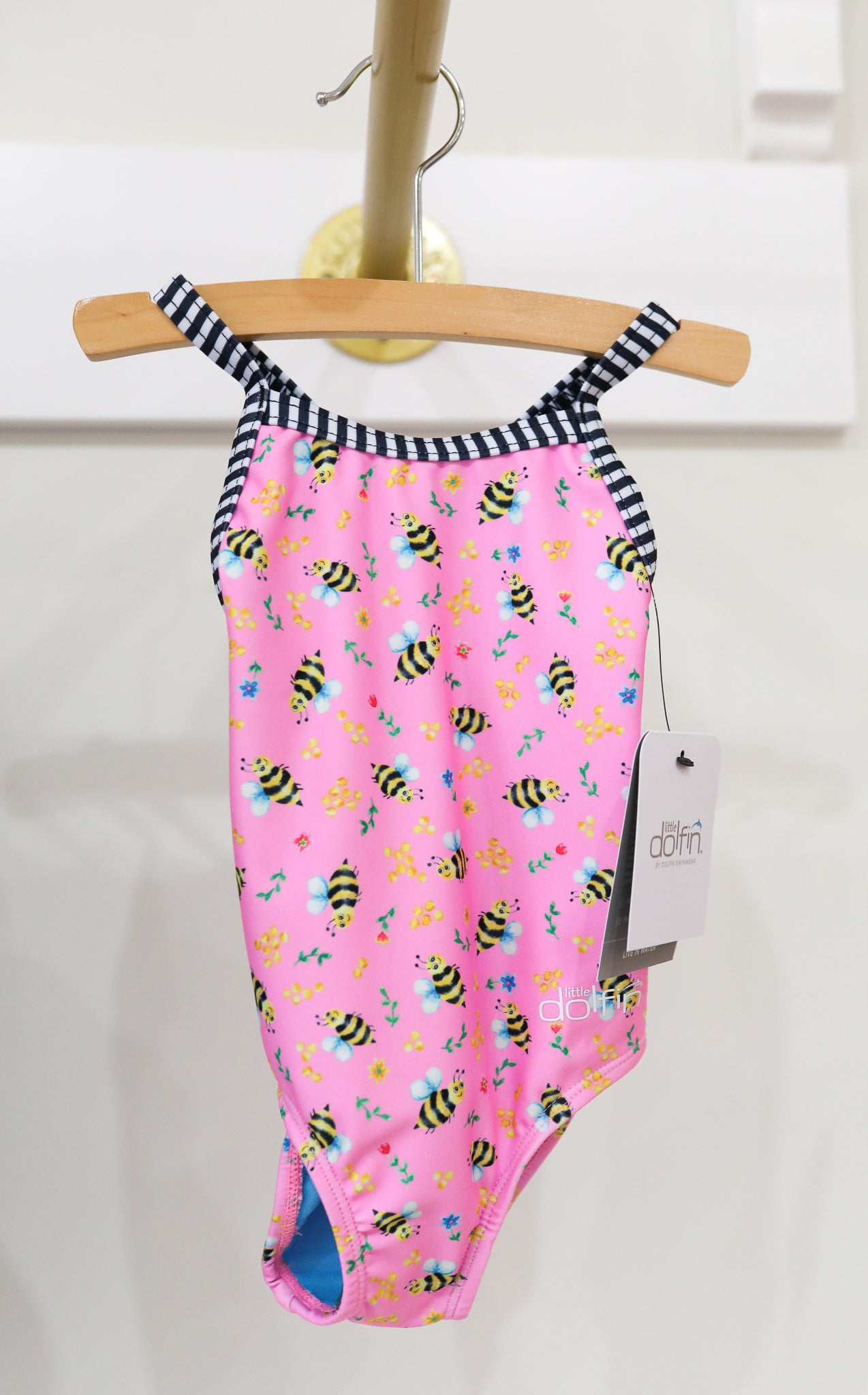 Little Dolfin Girls Buzy Beez Toddler One Piece Swimsuit