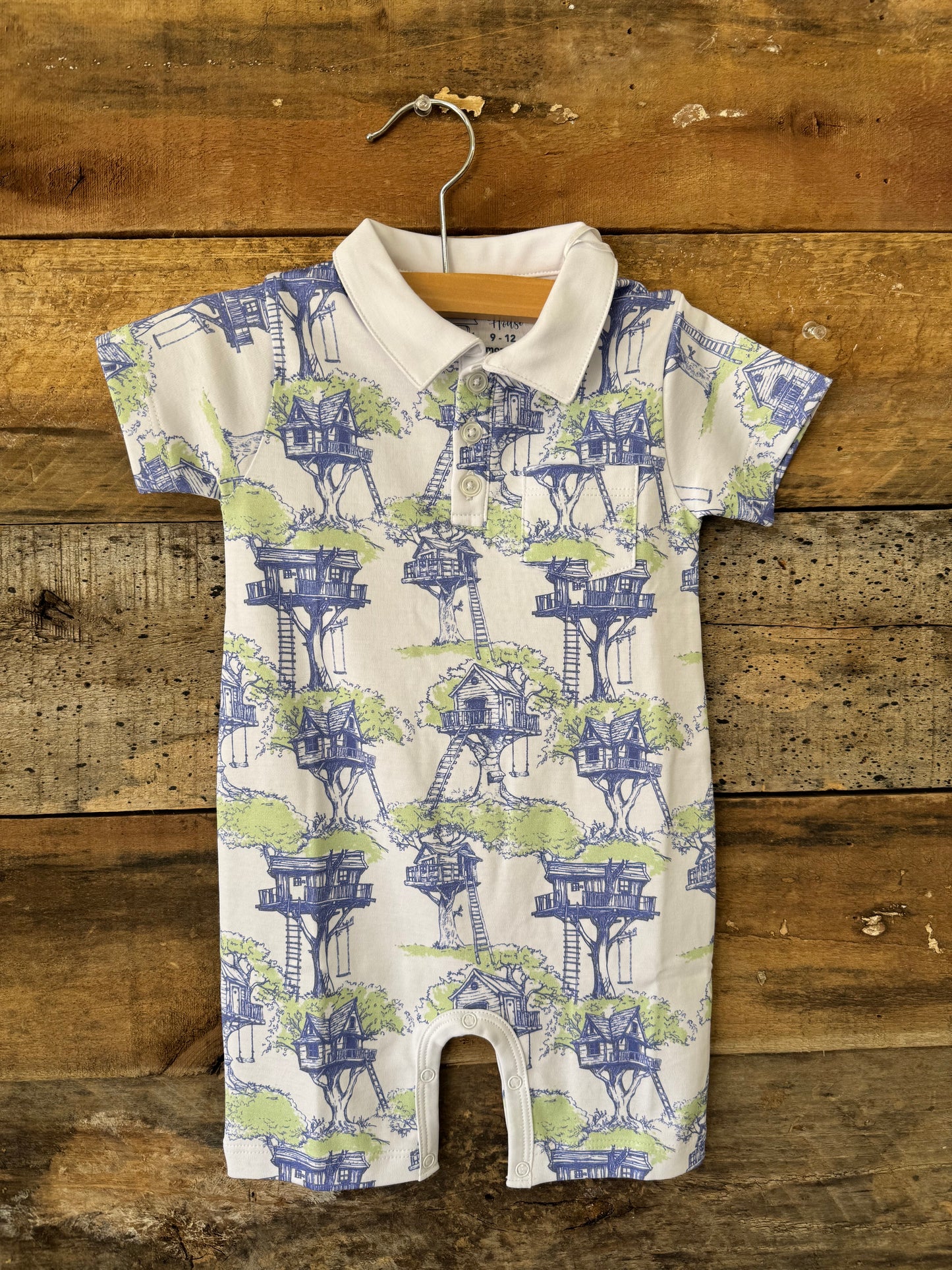 Collared Playtime Romper- Canopy Club
