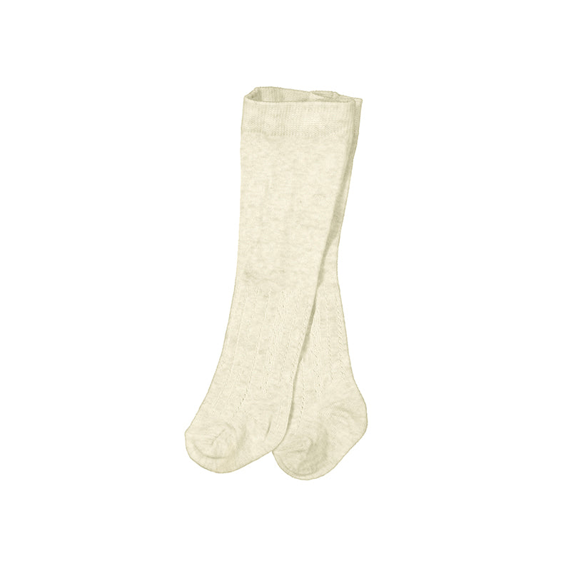 Baby Girl Woven Tights- Natural