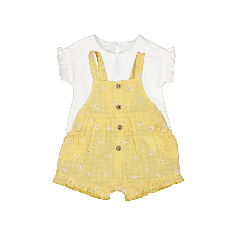 Overall and t-shirt set- Sunny Yellow