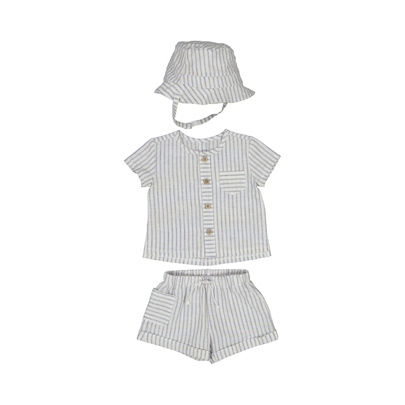 Striped Short Set with Hat