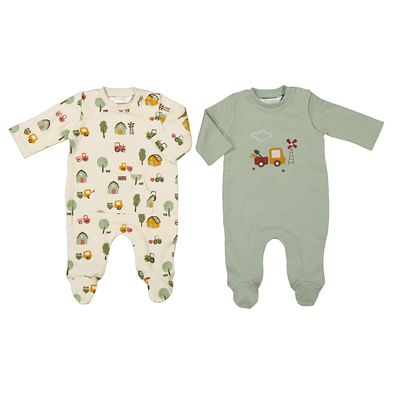 Farm Romper- Green Tractor