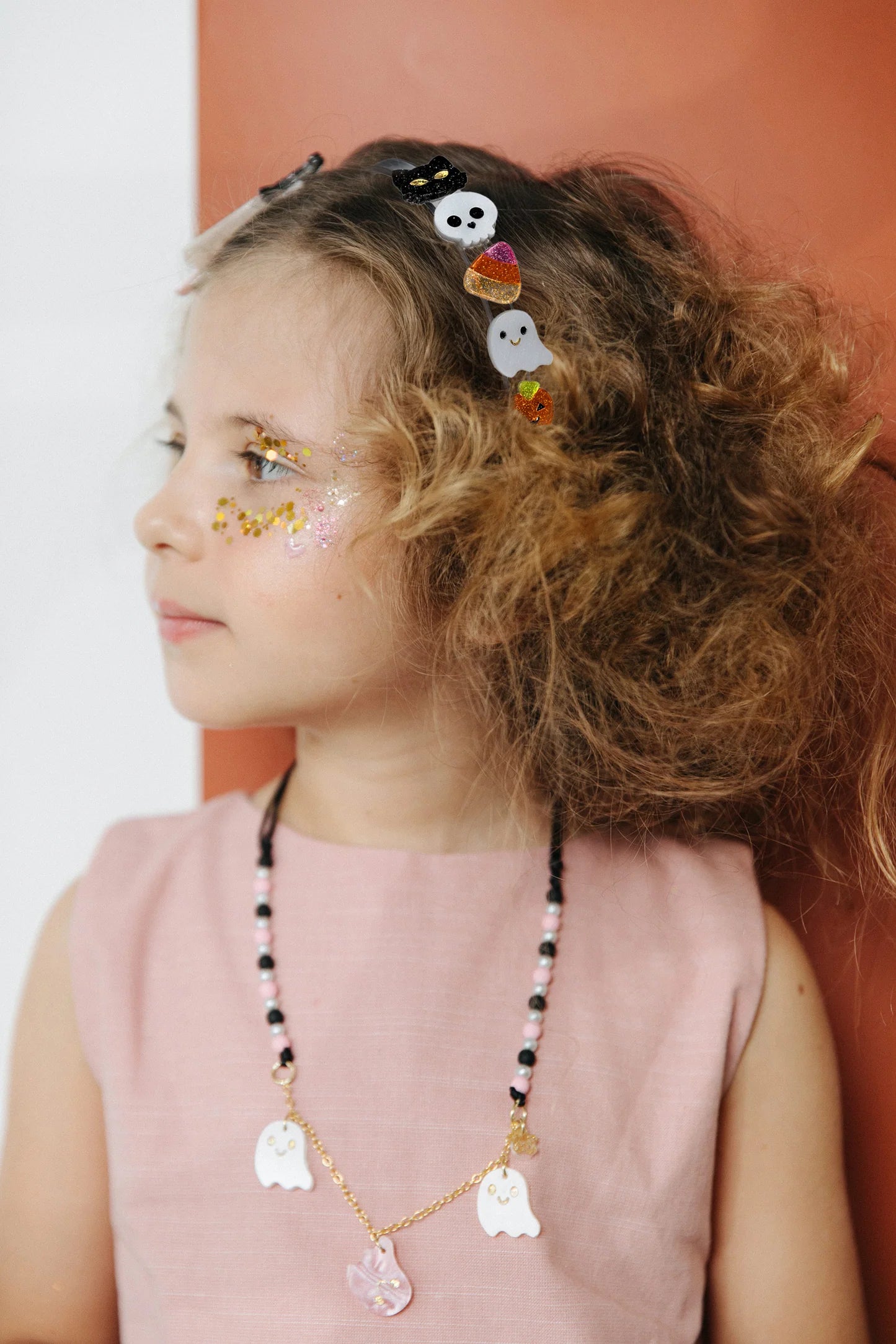 Glitter Skull Ghost Fun Headband