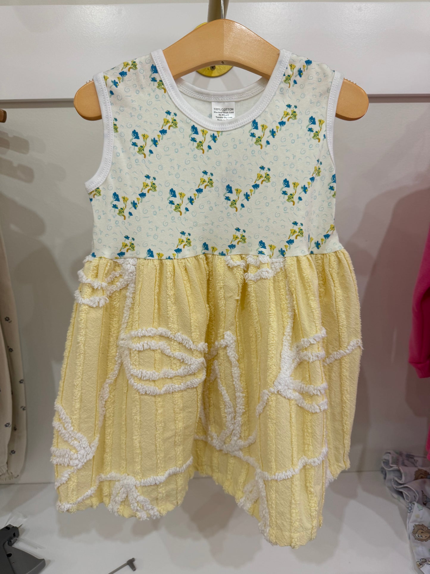 Tank Dress- Blue/Yellow