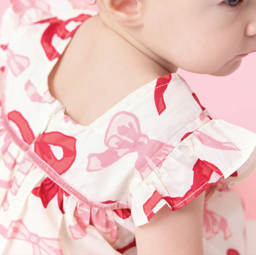Baby Girls Camelia Dress Set - Valentines Bows