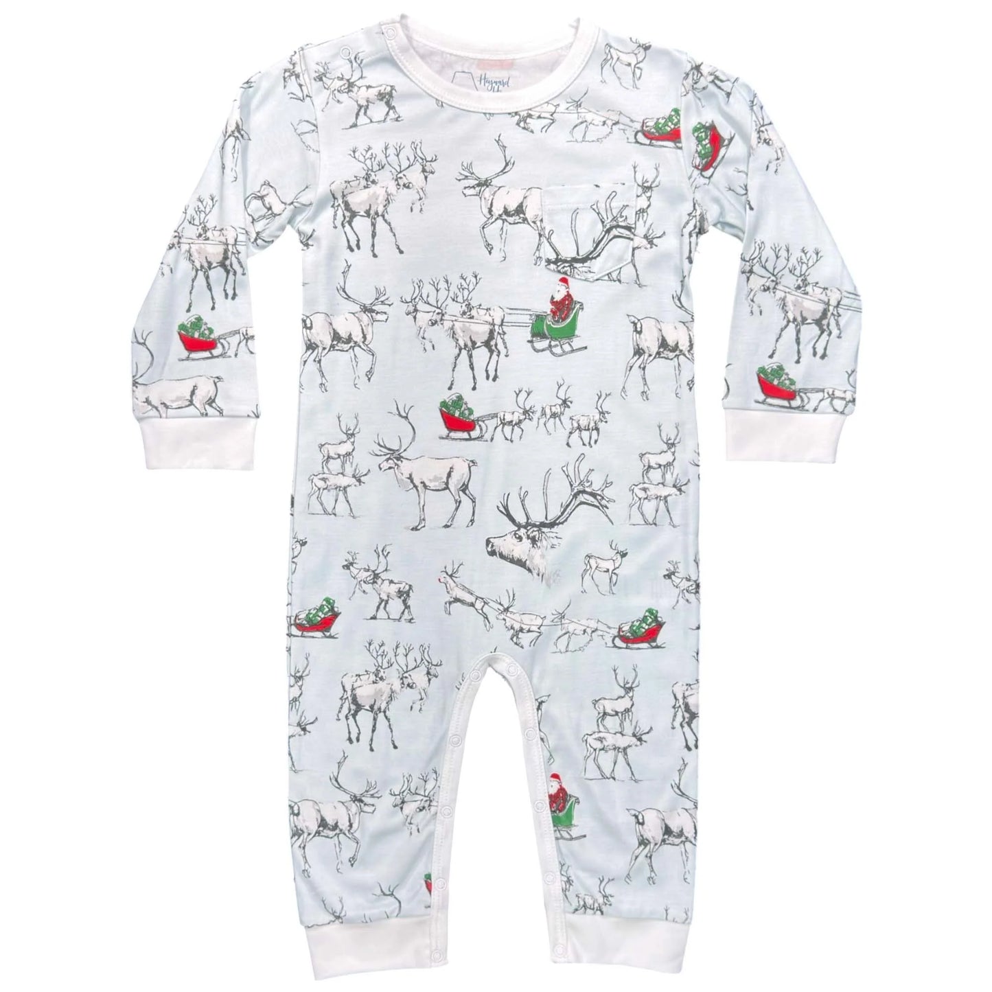 Boys Long Sleeve Romper- Reindeer in Training