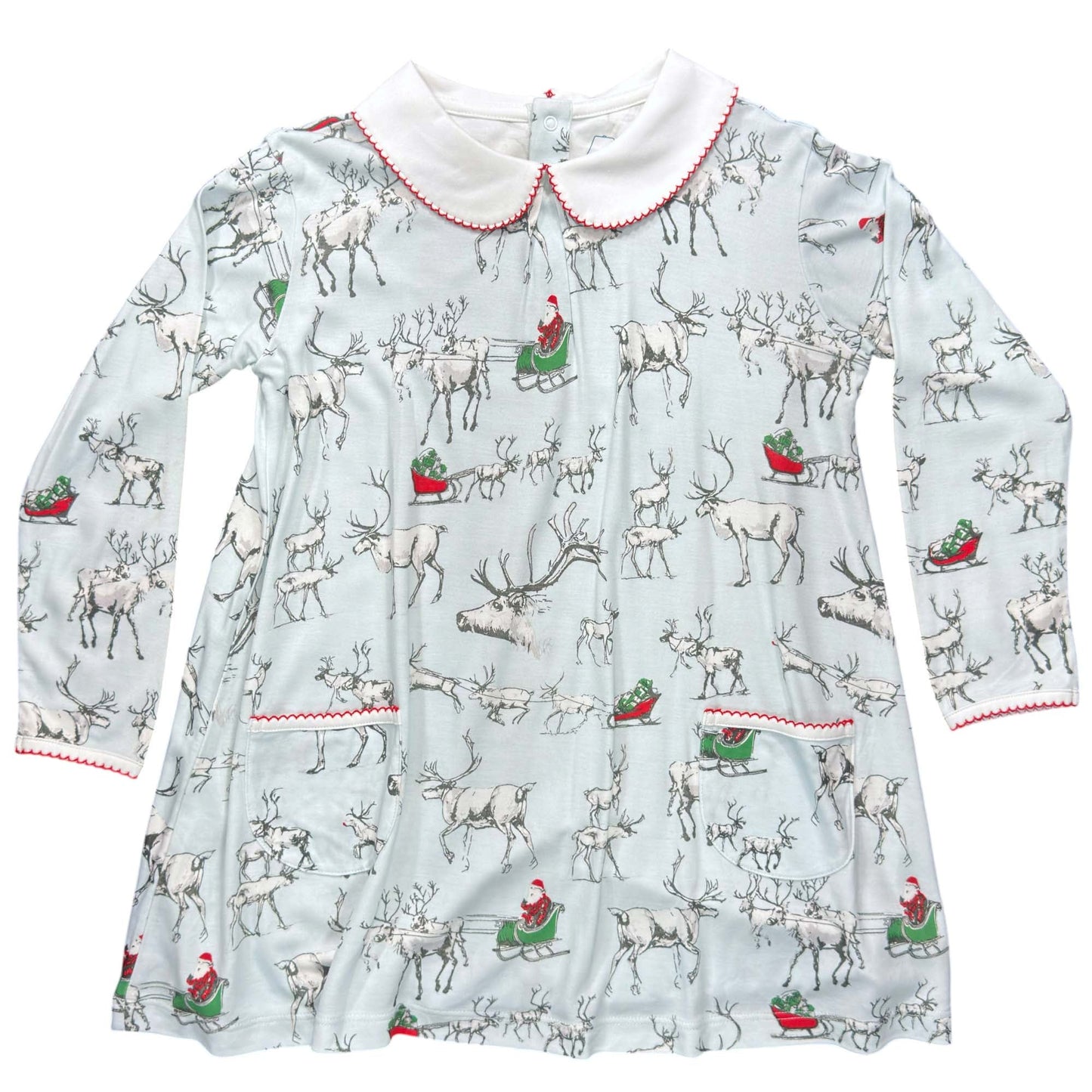 Twirling Pocket Dress- Reindeer in Training