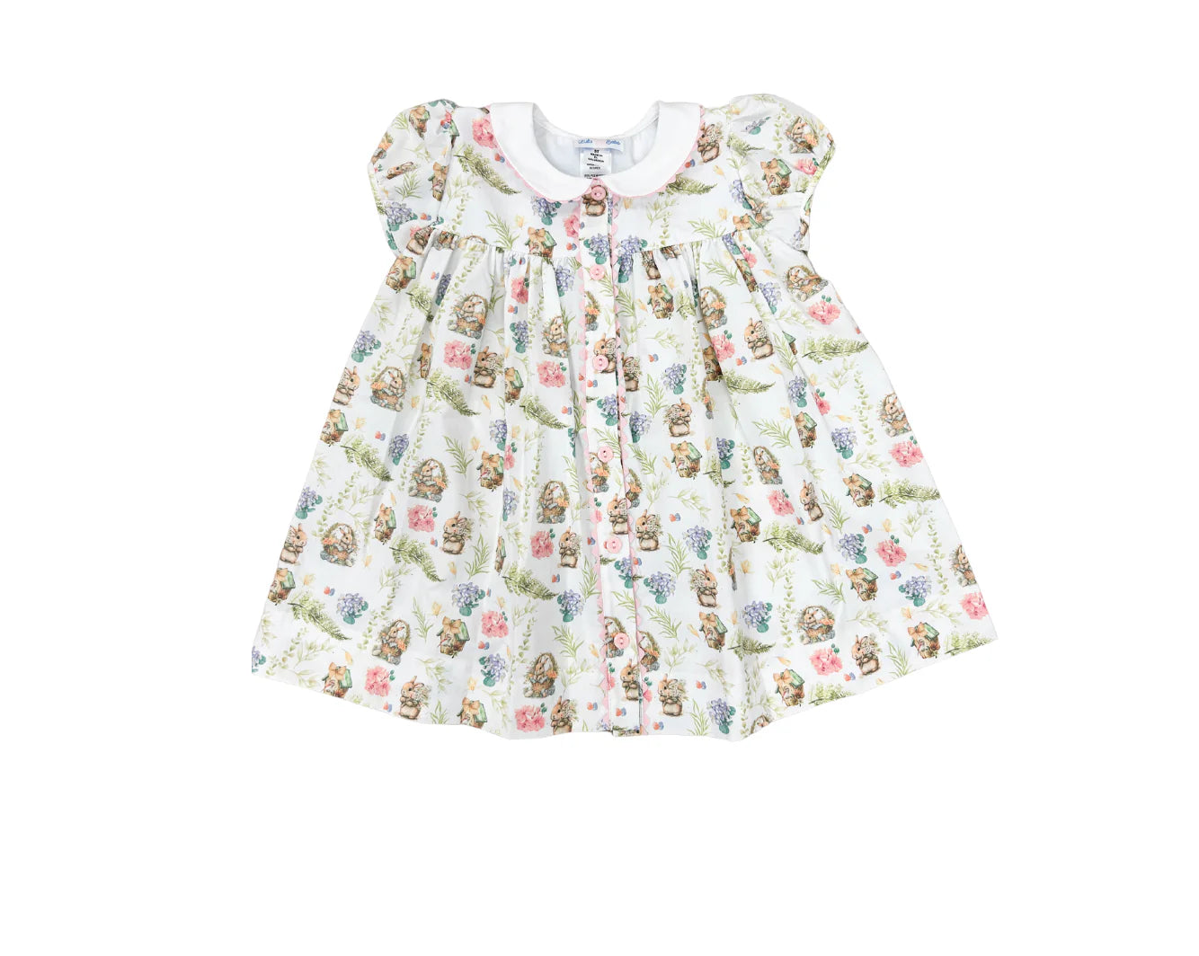 Ashley Printed Bunny Open Front Dress