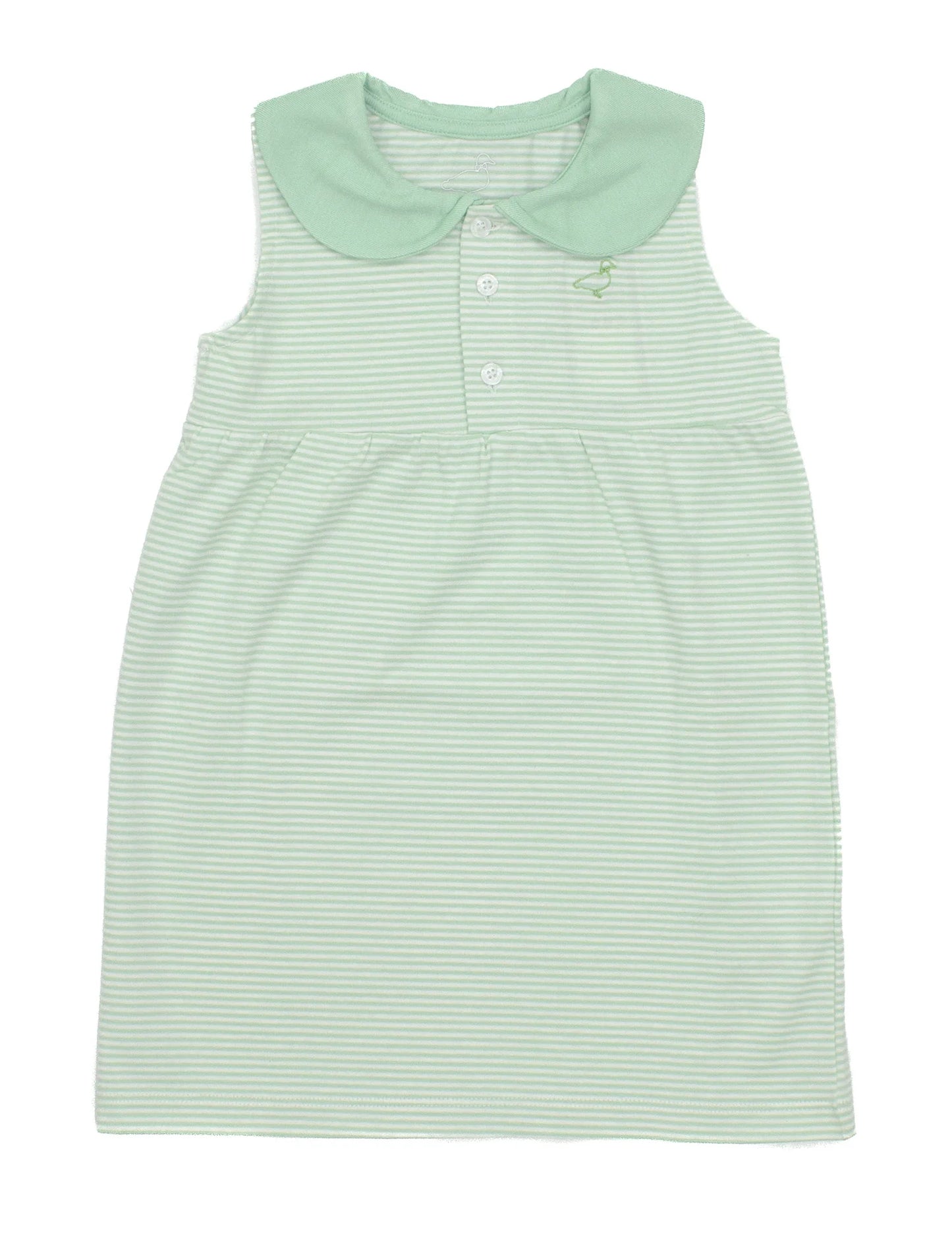 Girls Jackson Dress Mint Stripe