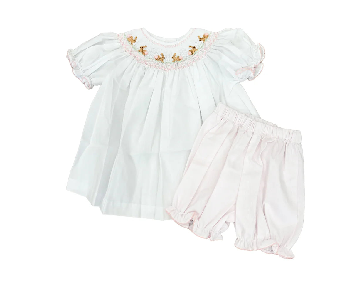 Bunny Smocked Bloomer Set