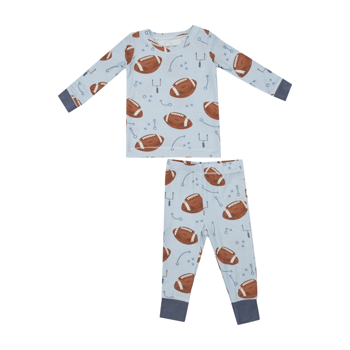 Footballs Blue - Long Sleeve Loungewear Set