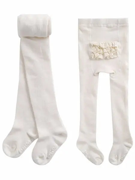 Girls Leggings Milky Frill - Ivory