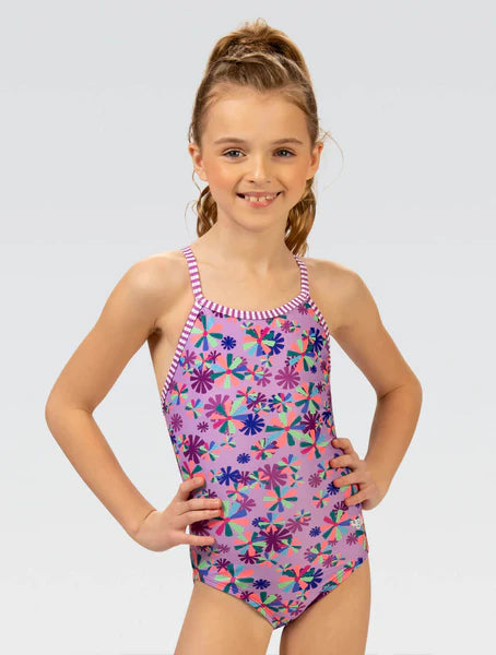 Uglies Girls Pinwheel Criss-Cross Back One Piece Swimsuit
