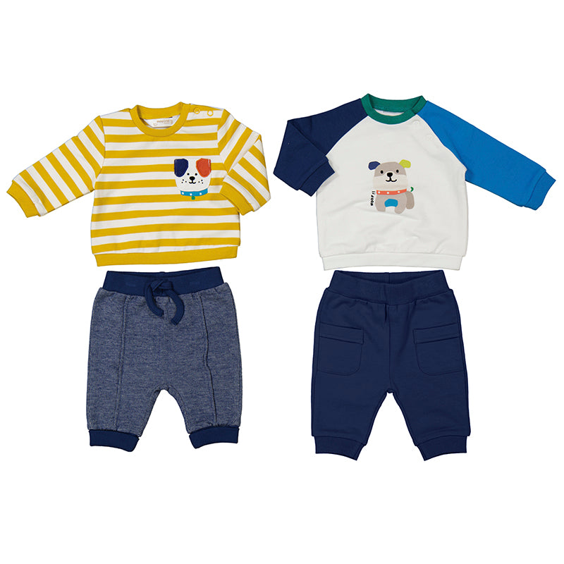 Knit set Boys- Striped Doggie
