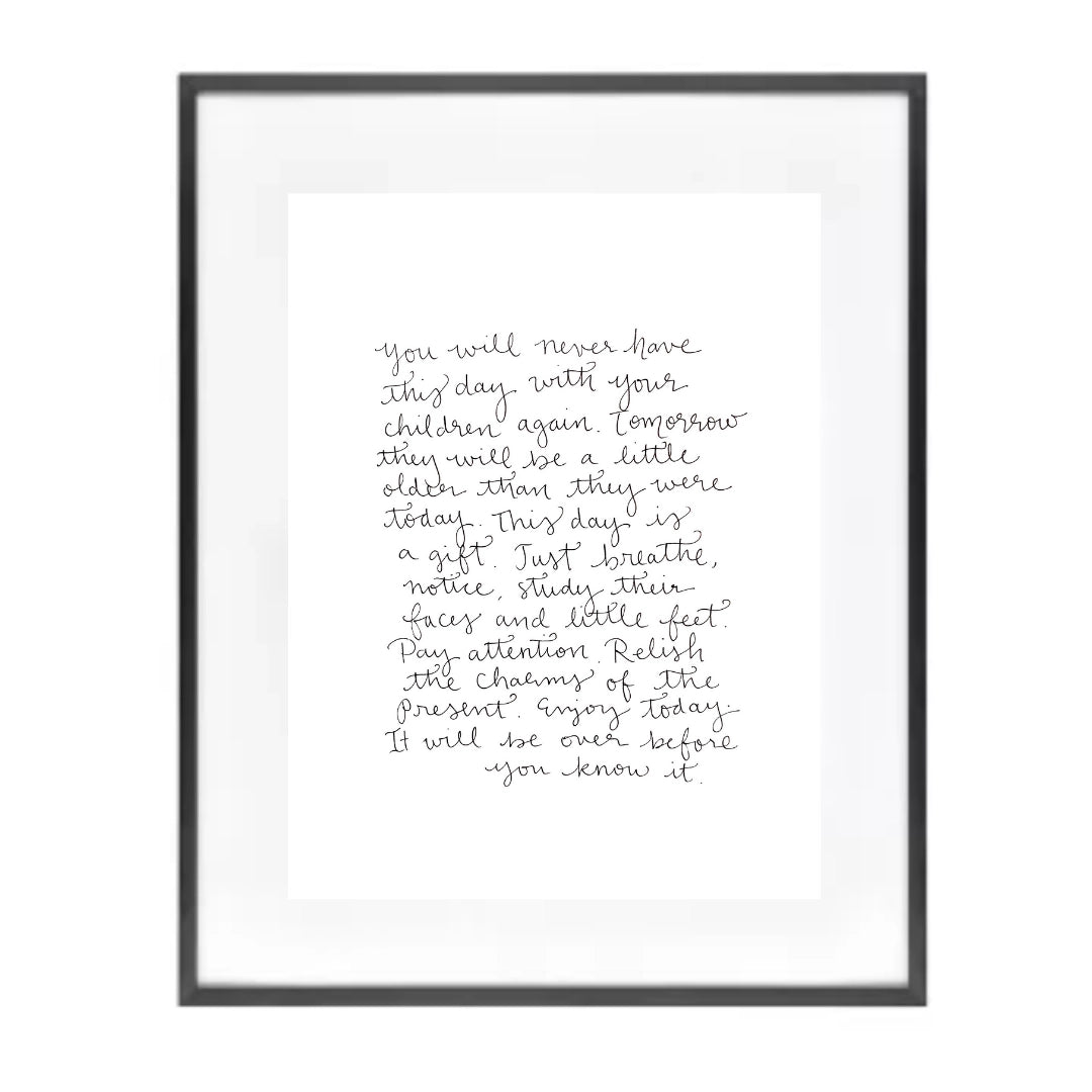 "Nursery Quote" (Print) 5 x 7