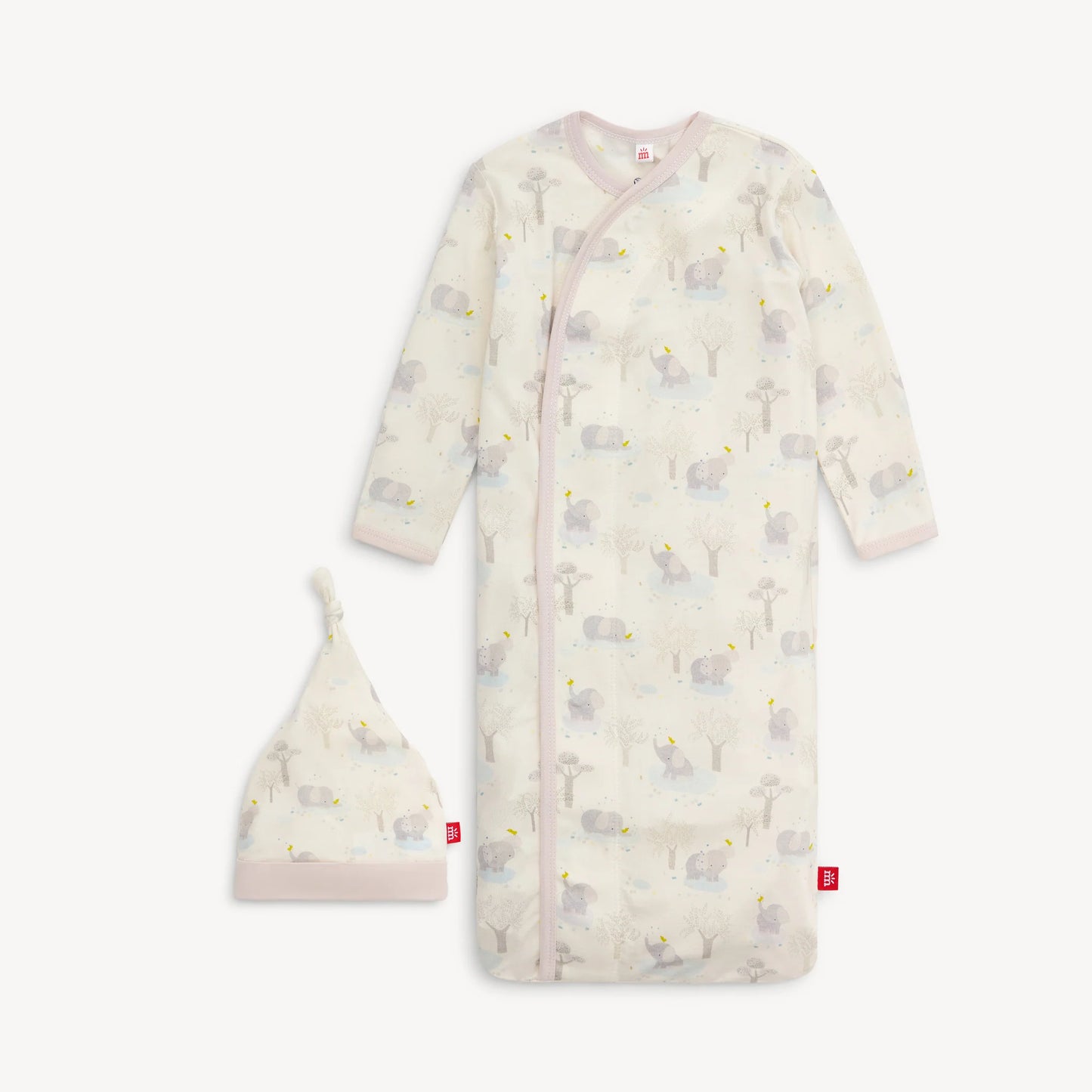 big love modal magnetic cozy sleeper gown + hat set