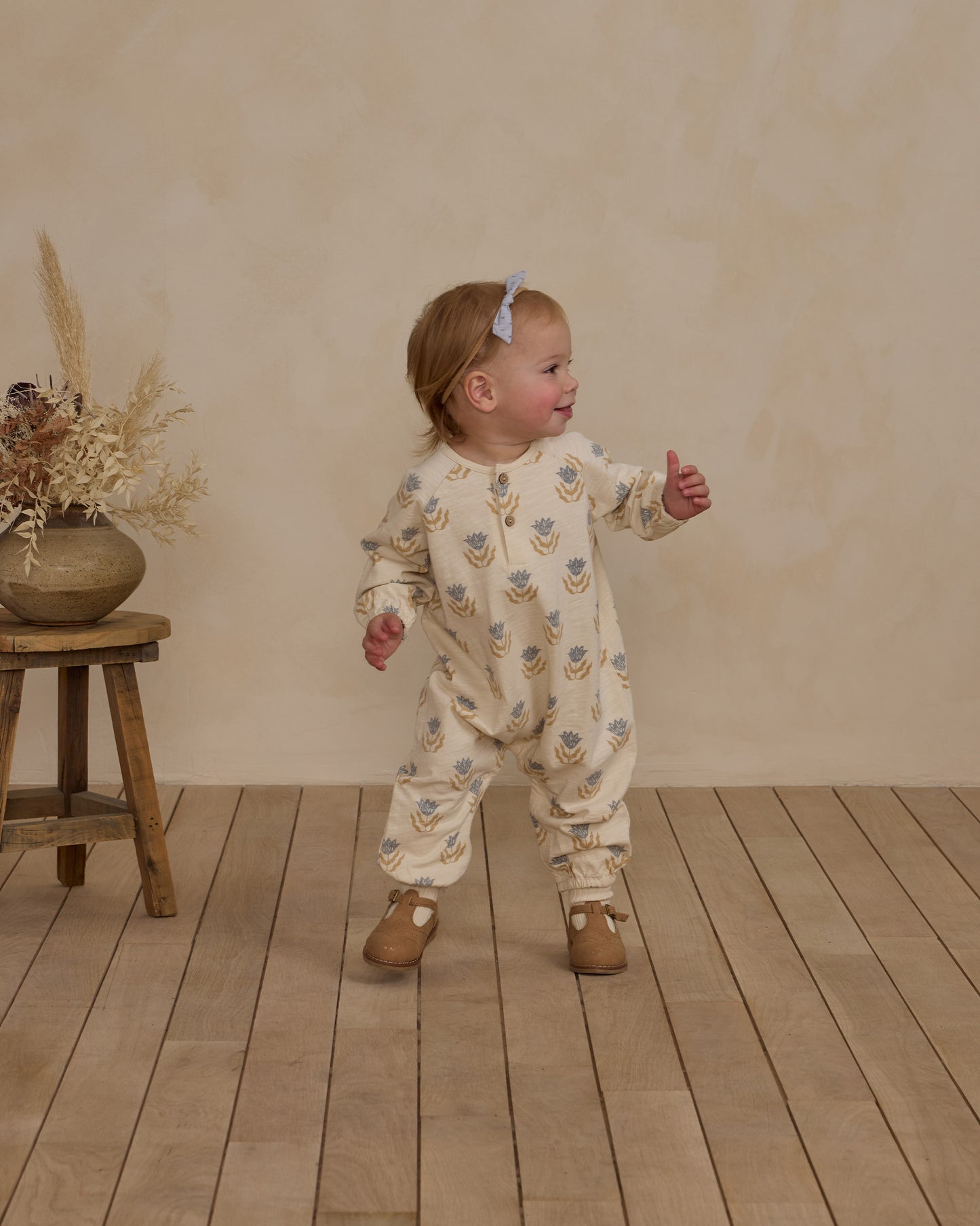 Henley Jumpsuit- Flora