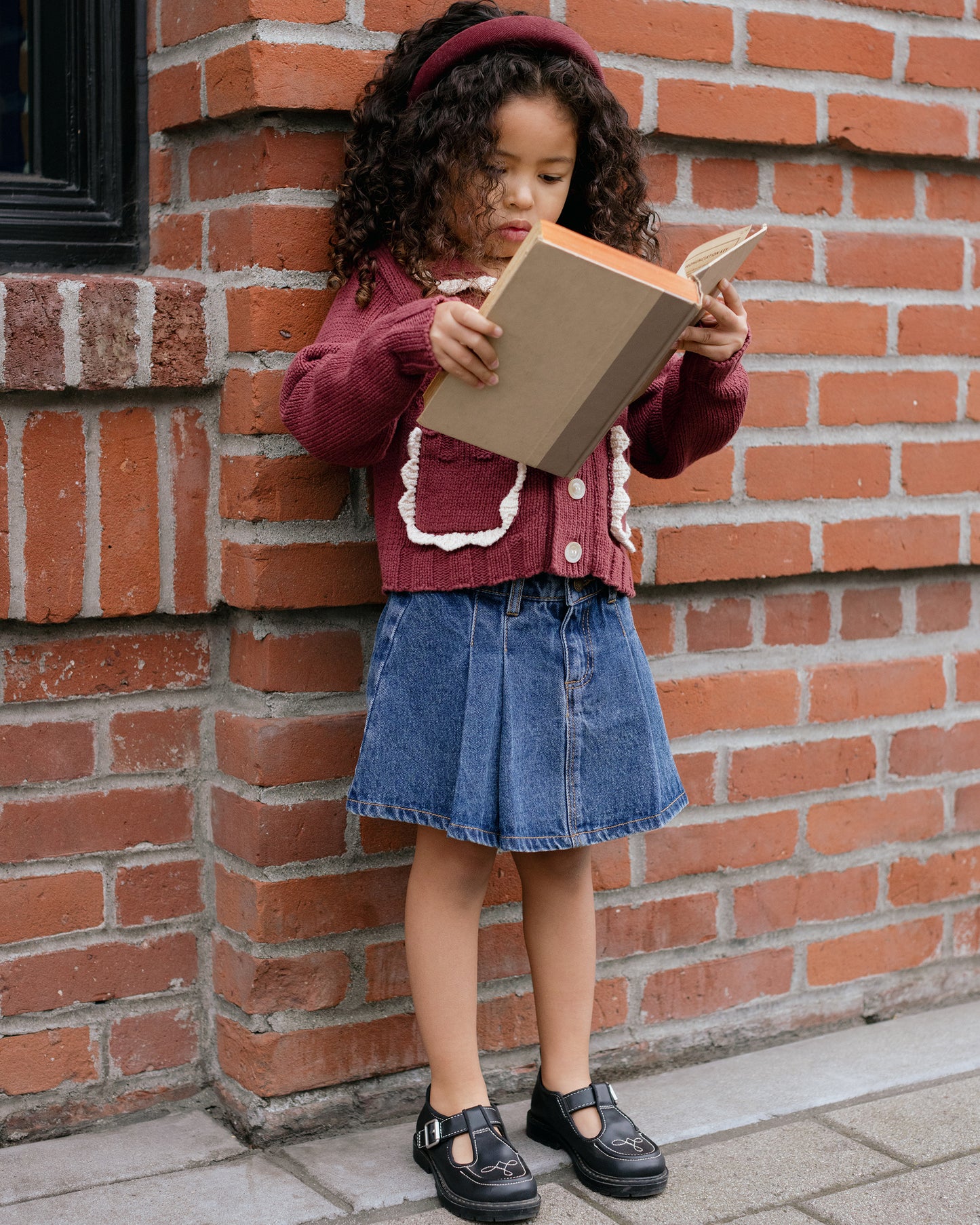 Collared Cardigan || Burgundy
