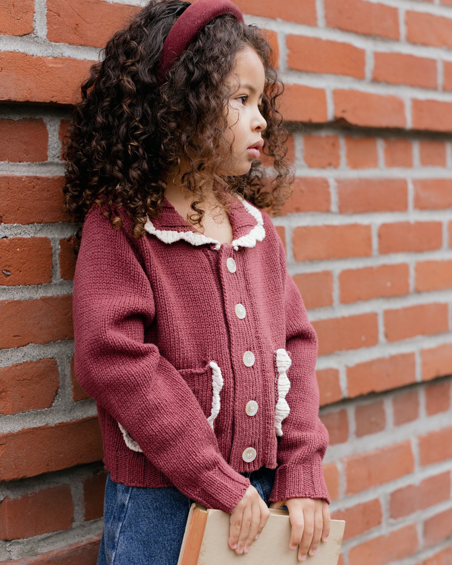 Collared Cardigan || Burgundy