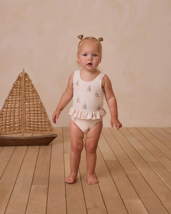 Skirted One-Piece || Sailboats