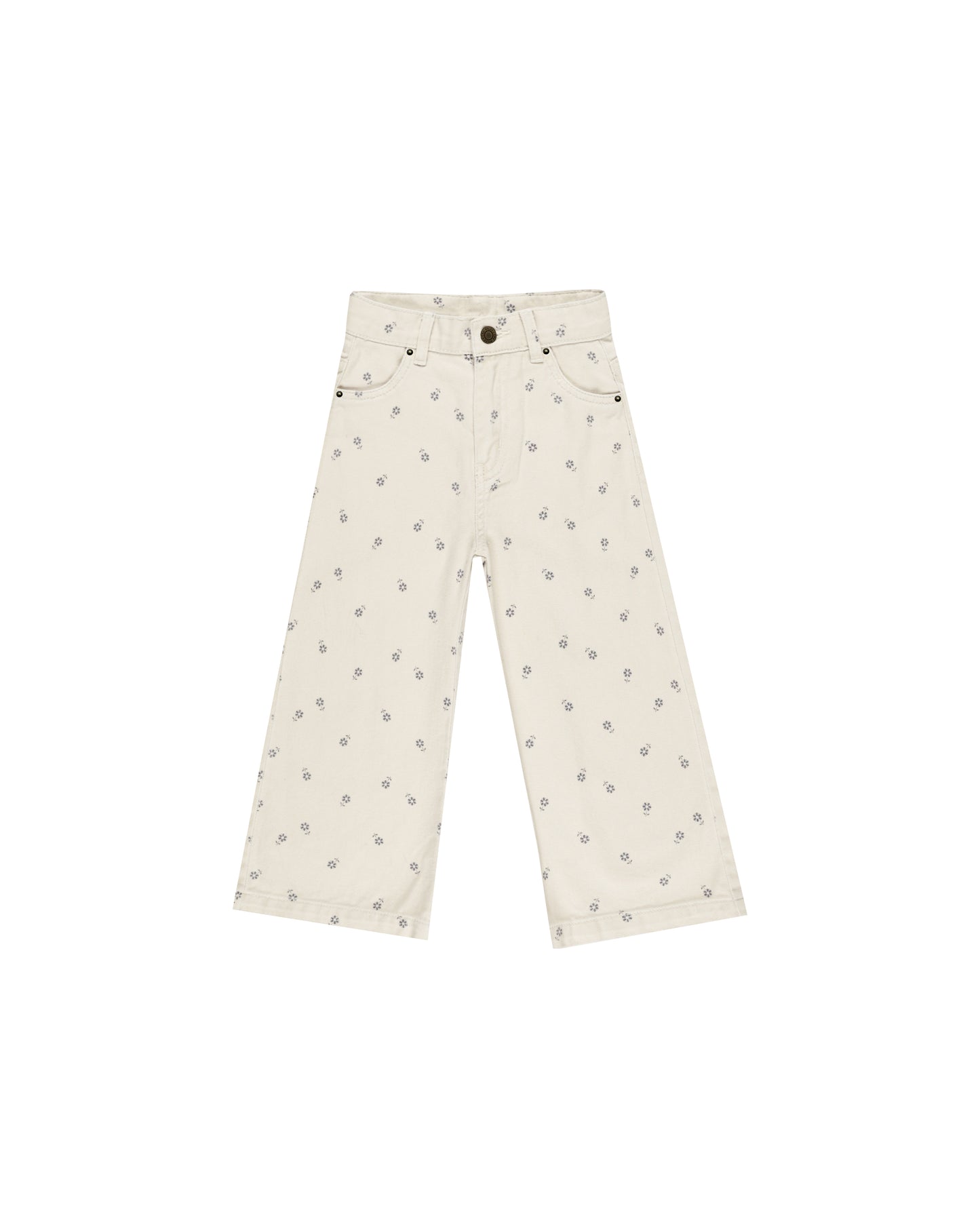 Straight Leg Pant- Blue Daisy