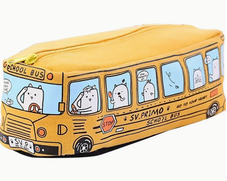 School Bus Pencil Pouch