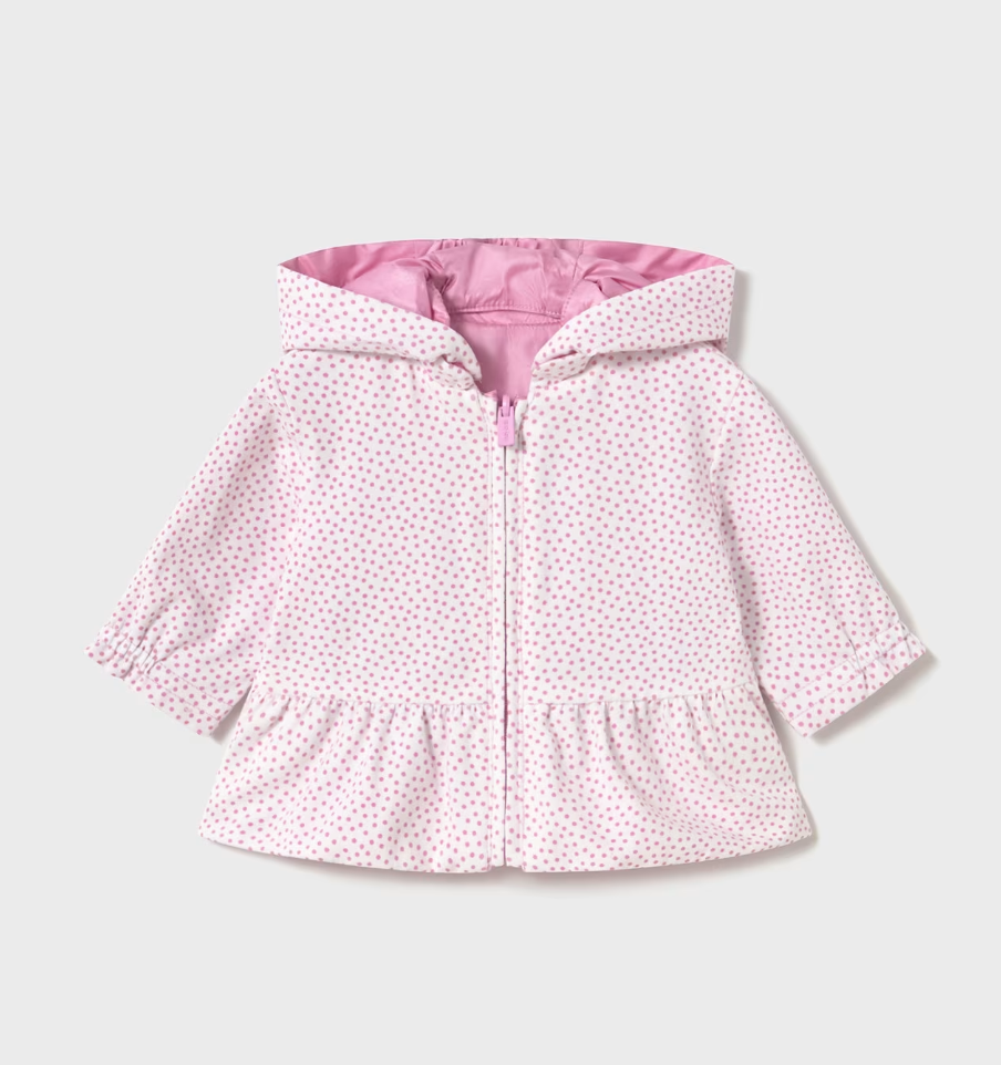 Newborn Reversible Windbreaker- Bubblegum