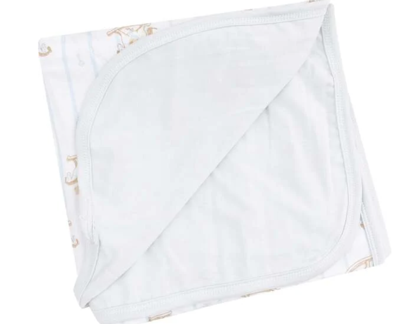Vintage Rocking Horse Baby Blanket/Swaddle-Blue