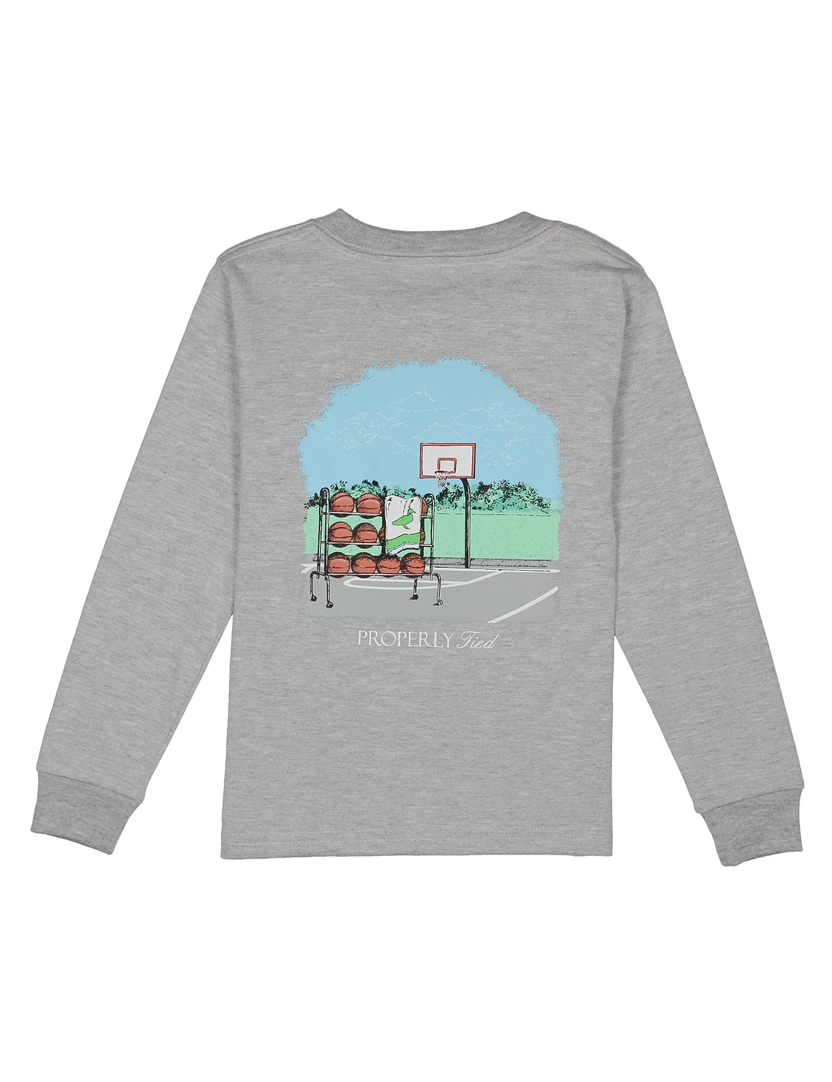 Boys Basketball LS Light Heather Grey