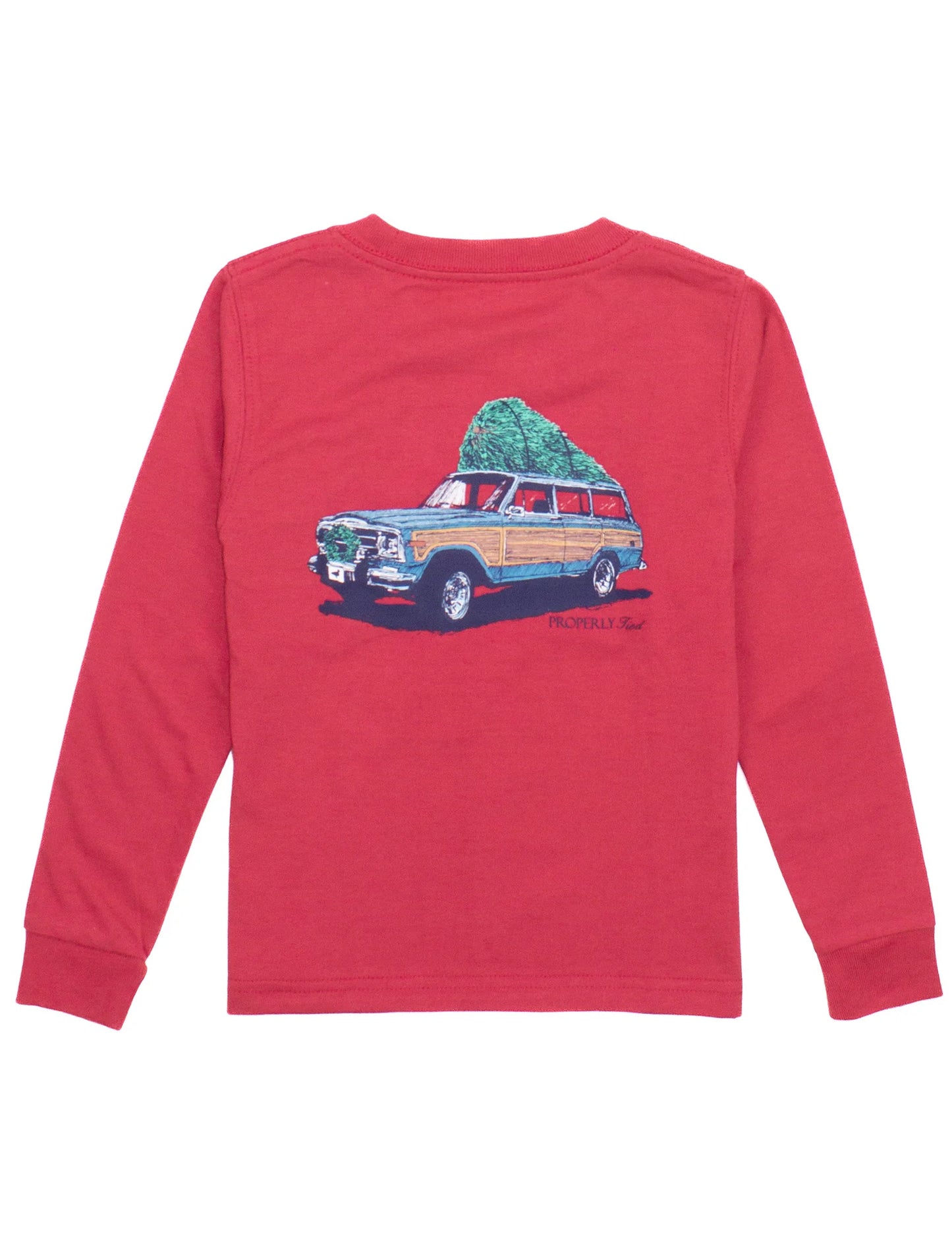 Boys Holiday Run Long Sleeve Cabernet