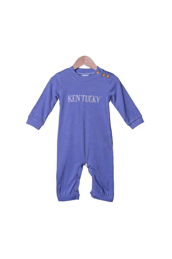 French Knot Kentucky Blue Cardigan Romper