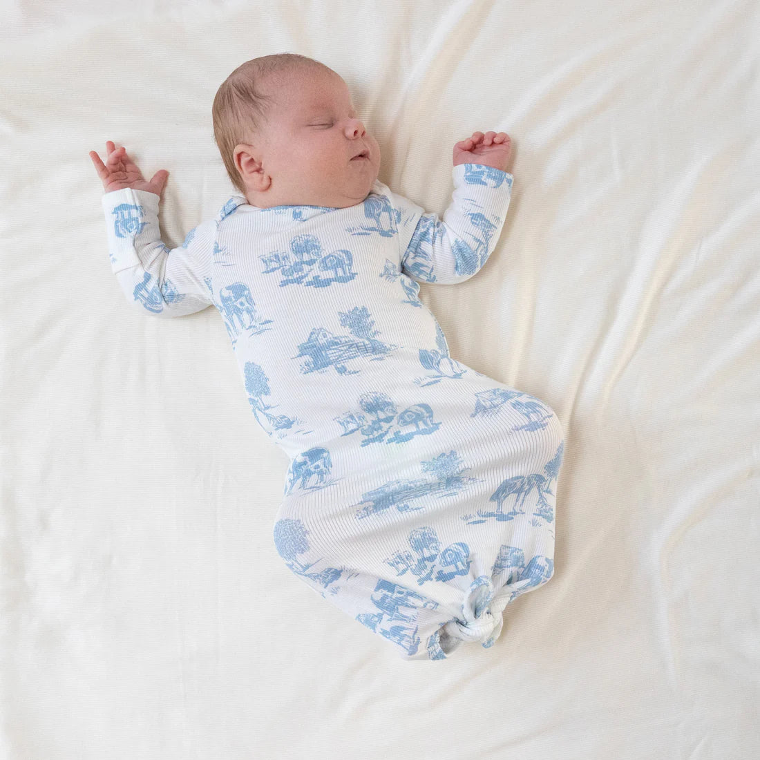 Farm Toile Baby Gown