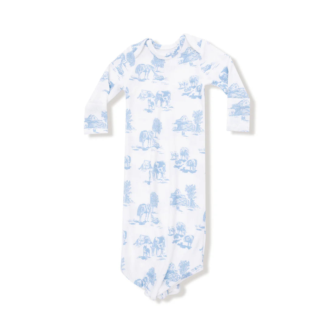 Farm Toile Baby Gown