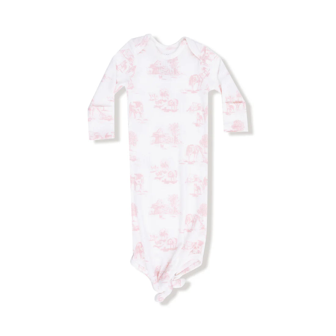 Farm Toile Baby Gown