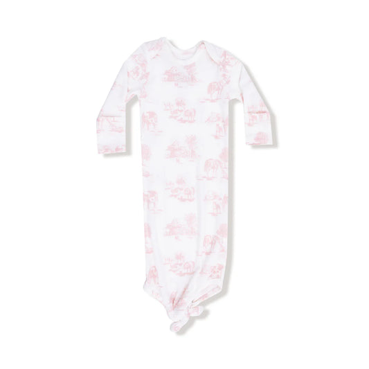 Farm Toile Baby Gown
