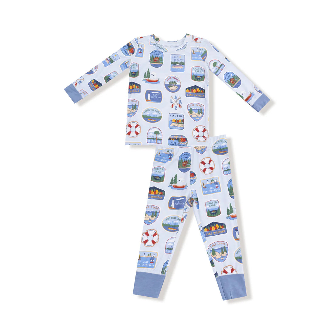 Lake Stickers- Long Sleeve Loungewear Set