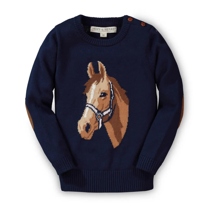 Organic Horse Intarsia Sweater