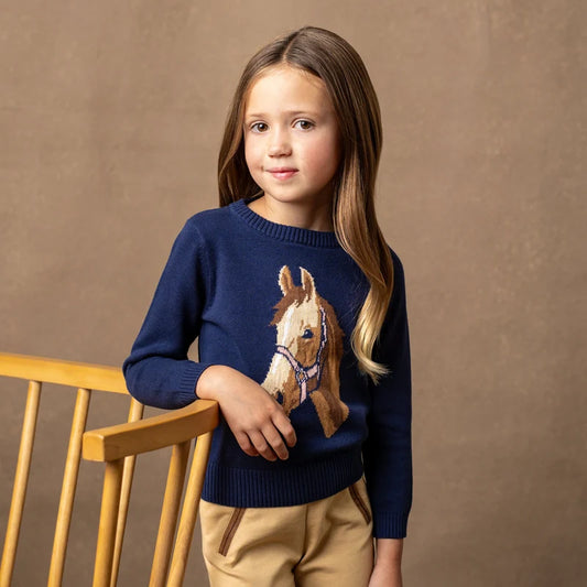 Organic Horse Intarsia Sweater