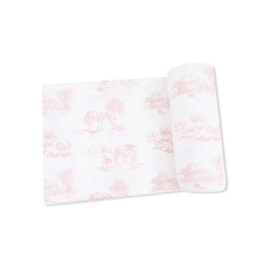 Farm Toile- Swaddle Blanket