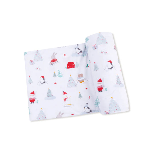Santa Ski Friends Blanket Swaddle