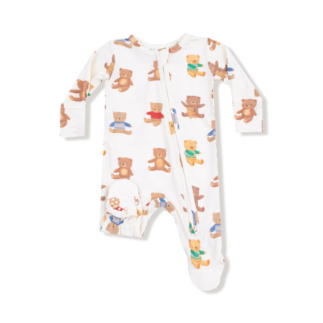 Teddy Bear Collection- 2 Way Zipper Footie