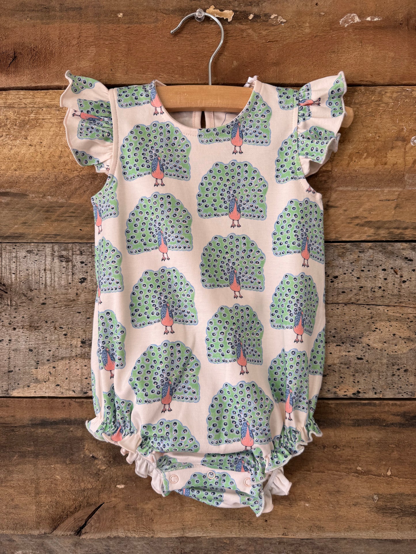 Girl Sleeveless Classic Bubble- Pretentious Peacock